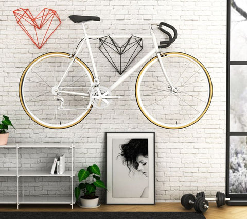Bike on wall small space