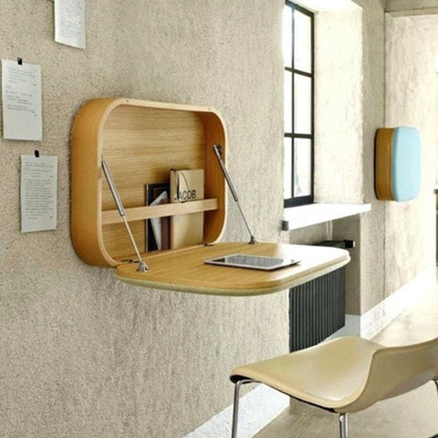 Fold out desk for small spaces