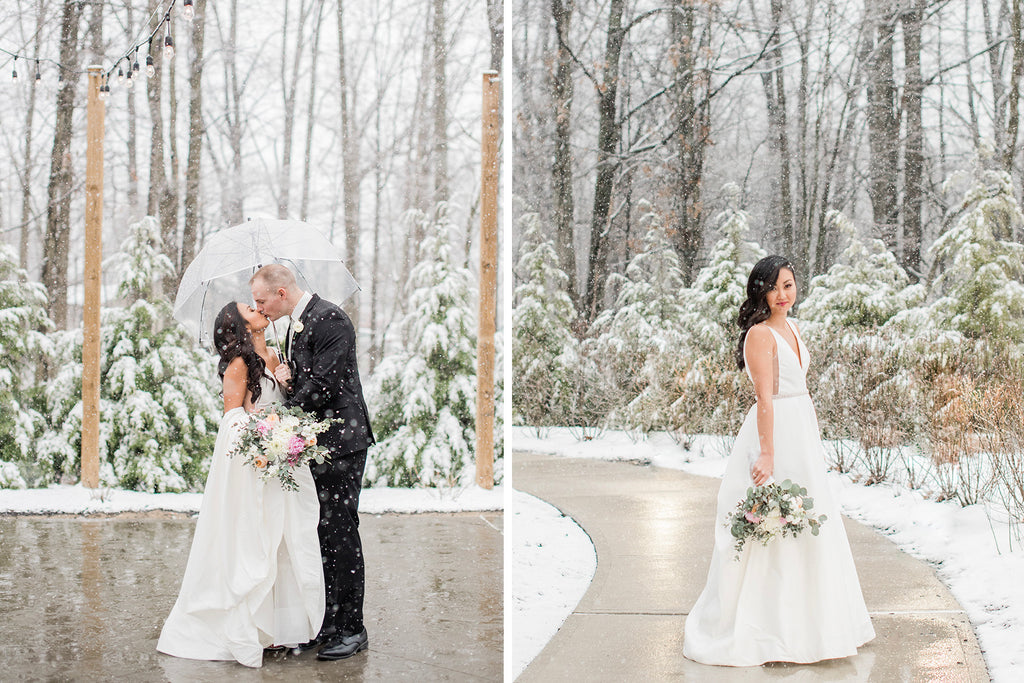 winter wedding snow