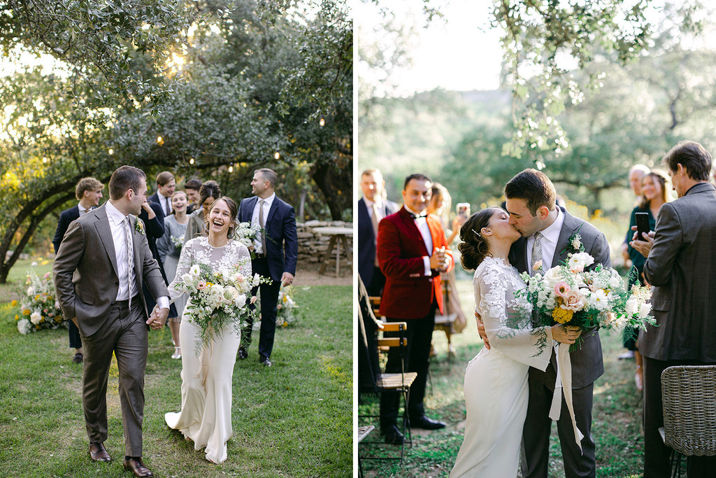 Couple at their wedding ceremony