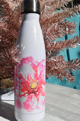 Double Wall Insulated Water Bottle - Pink Hibiscus – Aubrey Emi