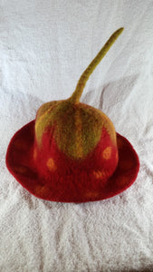 strawberry felt hat