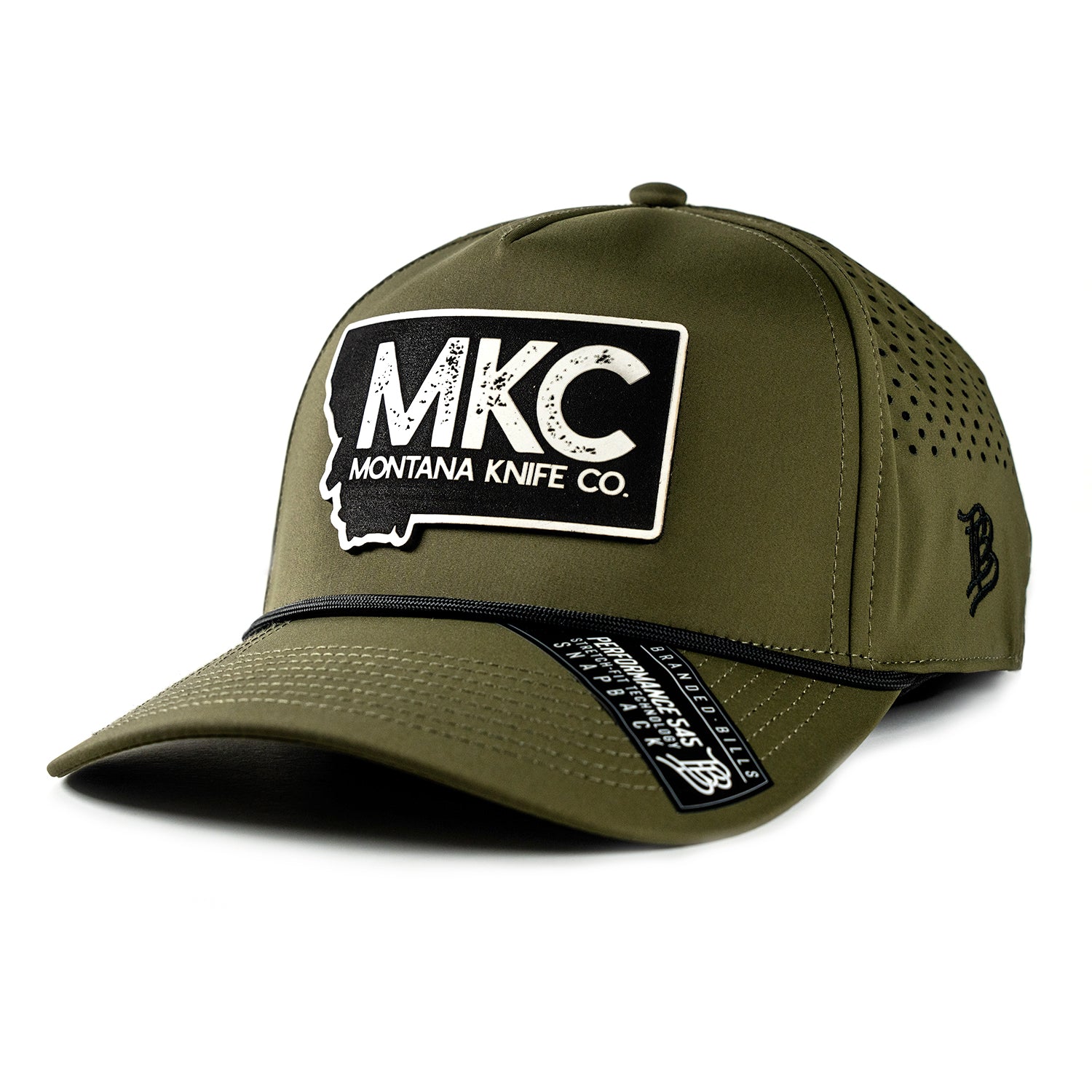Image of MKC BIG STATE PATCH - ROPE HAT - OLIVE