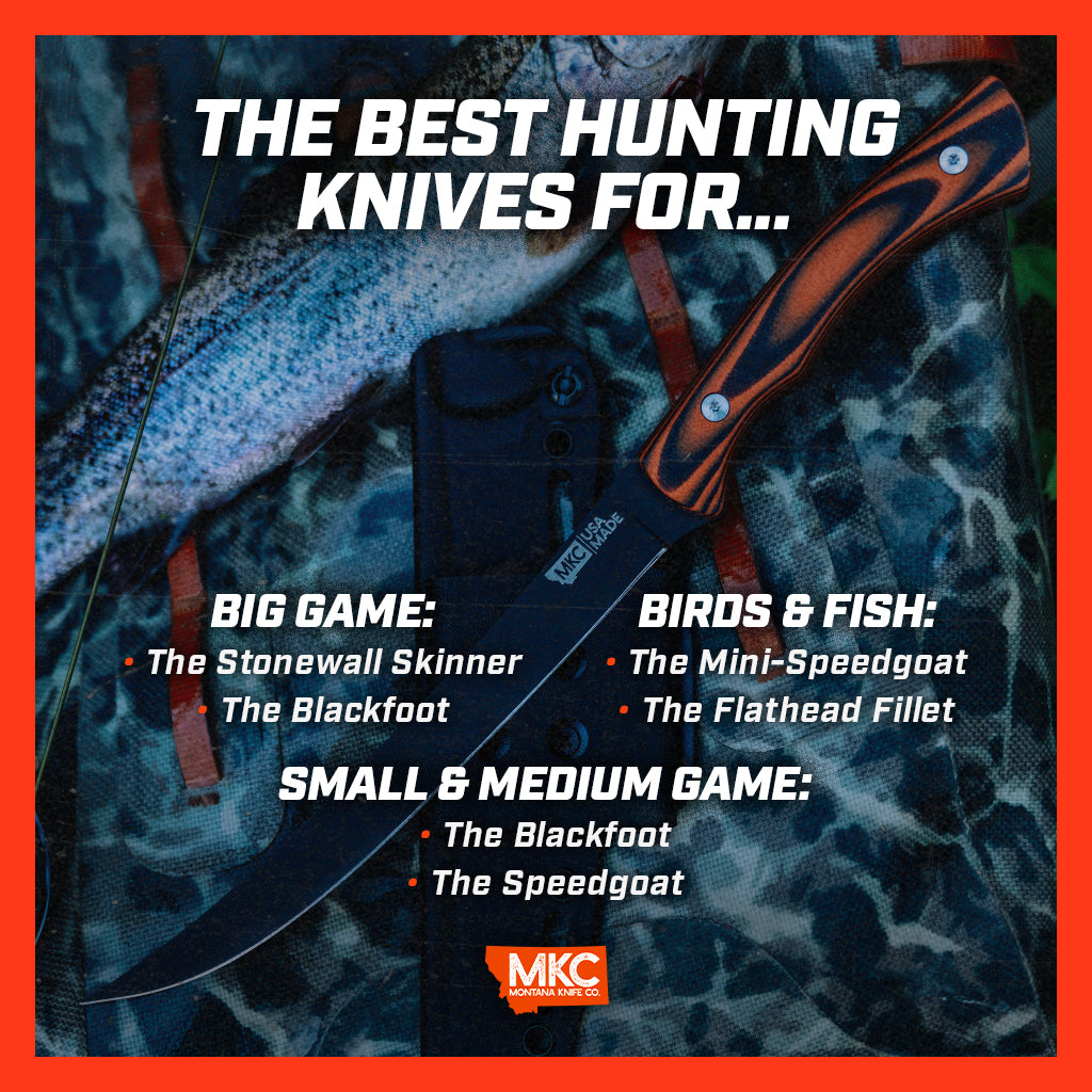 Infographic: The Best Hunting Knives for Different Game Types: From Big Game to Small Game