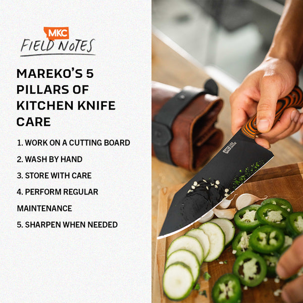 Graphic: Mareko’s 5 Pillars of Kitchen Knife Care