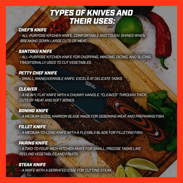 Infographic: Types of Kitchen Knives and Their Uses, Explained