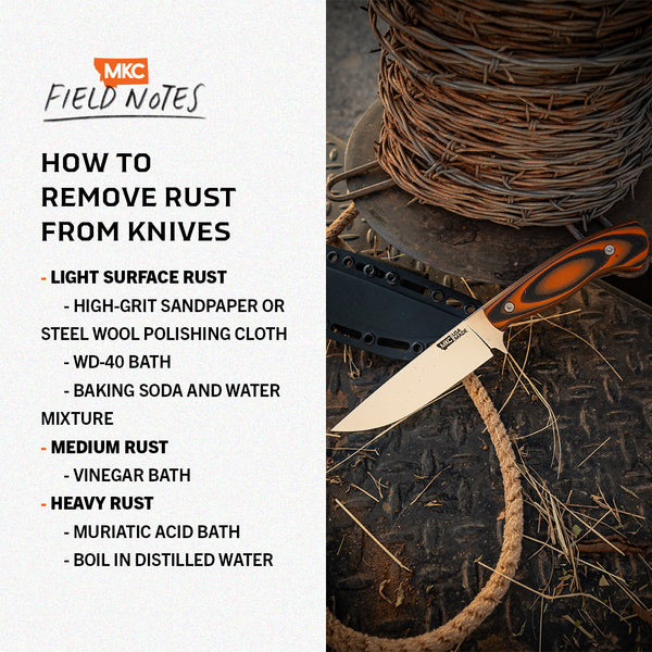 Infographic: How to Remove Rust From Knives (On Any Type of Steel)