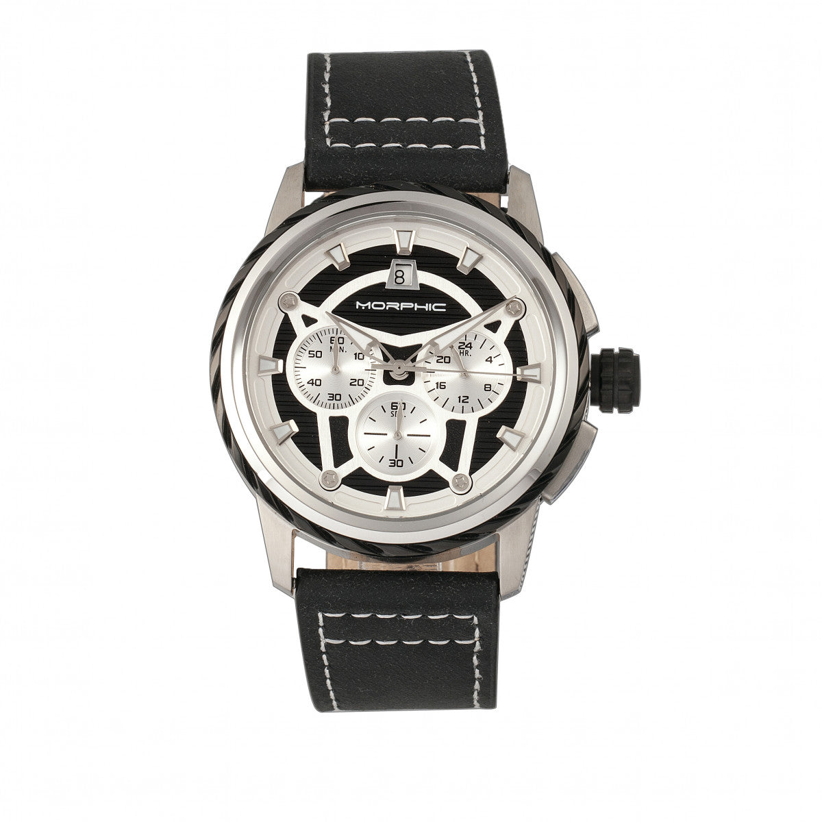 Morphic M61 Series Men's Watch Black Band Silver Case MPH6101 – Morphic  Watches