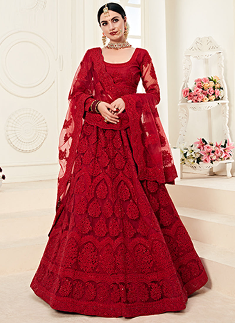 bridal suit red colour