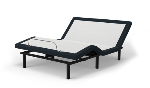 The SONU Adjustable Base Deluxe in ergonomic sitting position in dark grey.