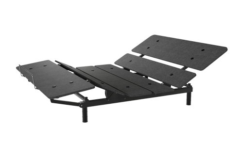 The SONU Adjustable Base in ergonomic sitting position in dark grey.