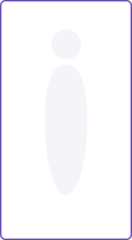 1 gray icon made up of a circle and a vertical oval that demostrate the size of an average sleeper.