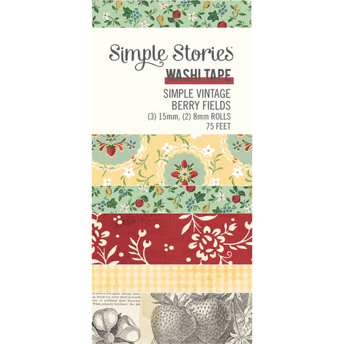 Simple Vintage Berry Fields Washi