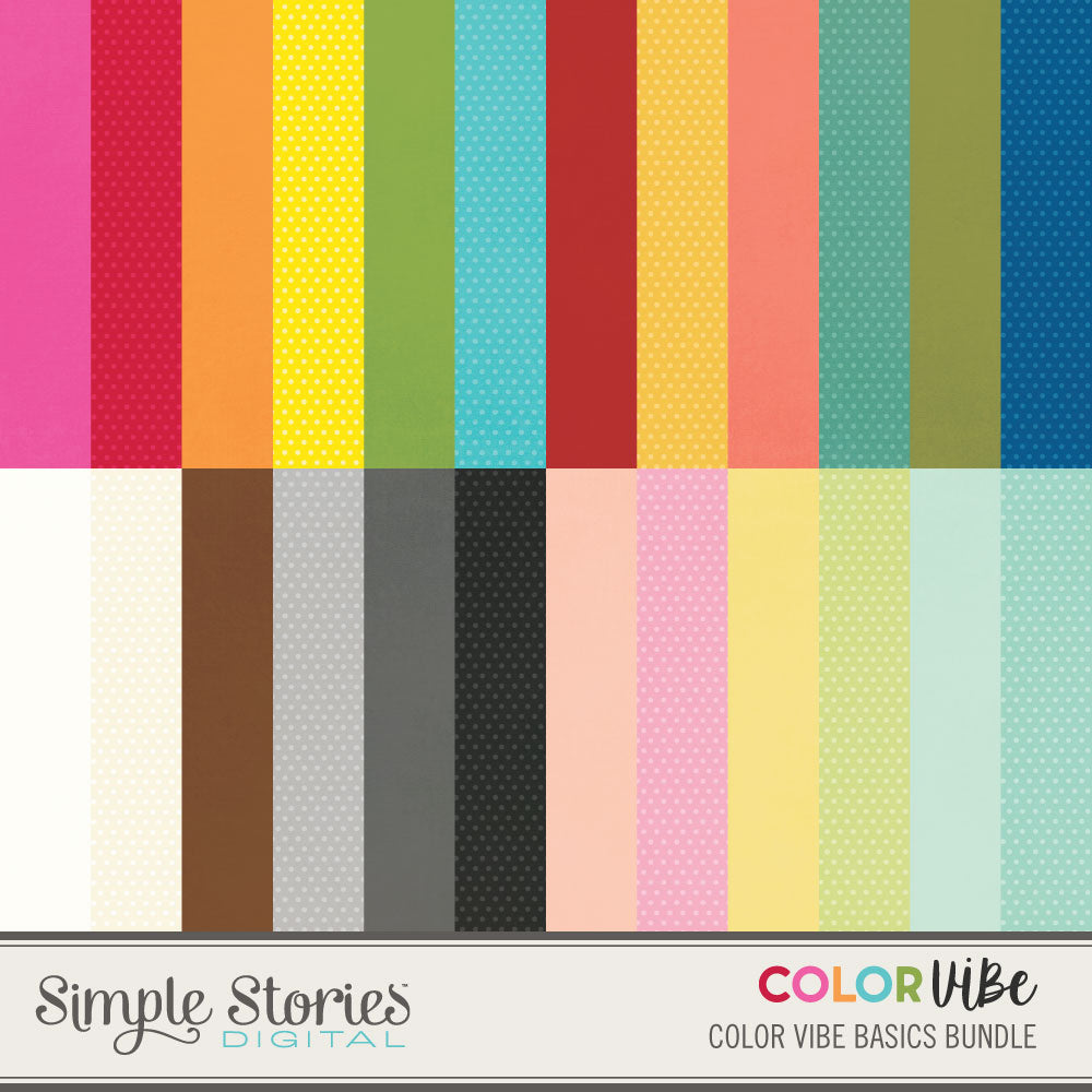 Download Color Vibe Digital Paper Bundle Simple Stories