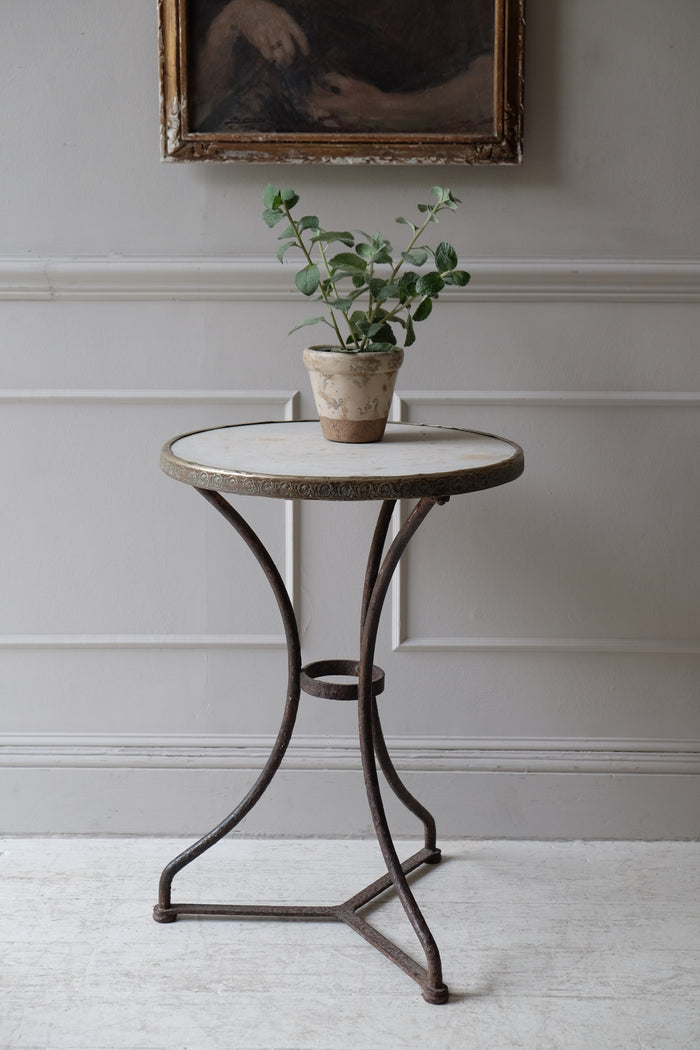 19th C. French Marble Bistro Table