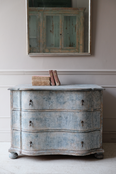 French Commode Blue Painted