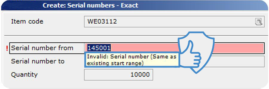 Security Seal Numbering Protection