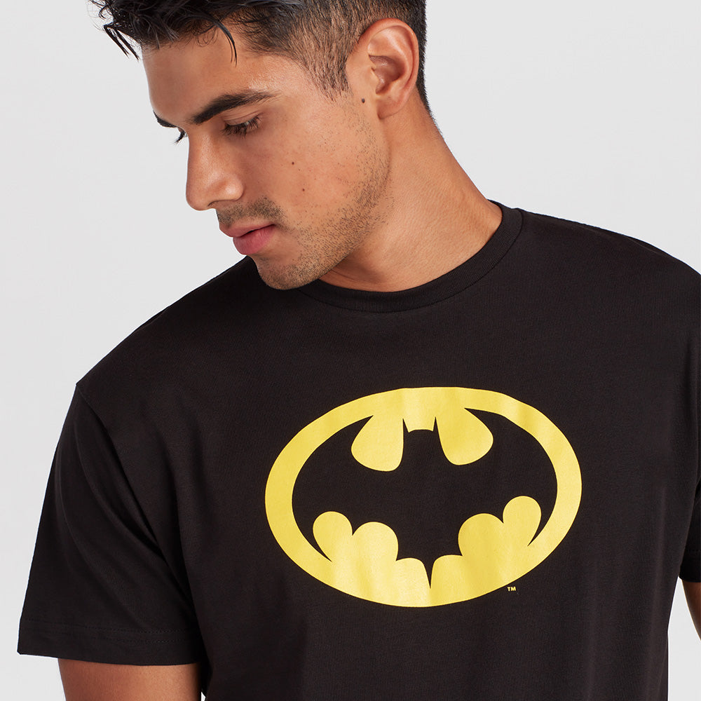 Men's The Batman Black White Bat Logo T-Shirt – Fifth Sun