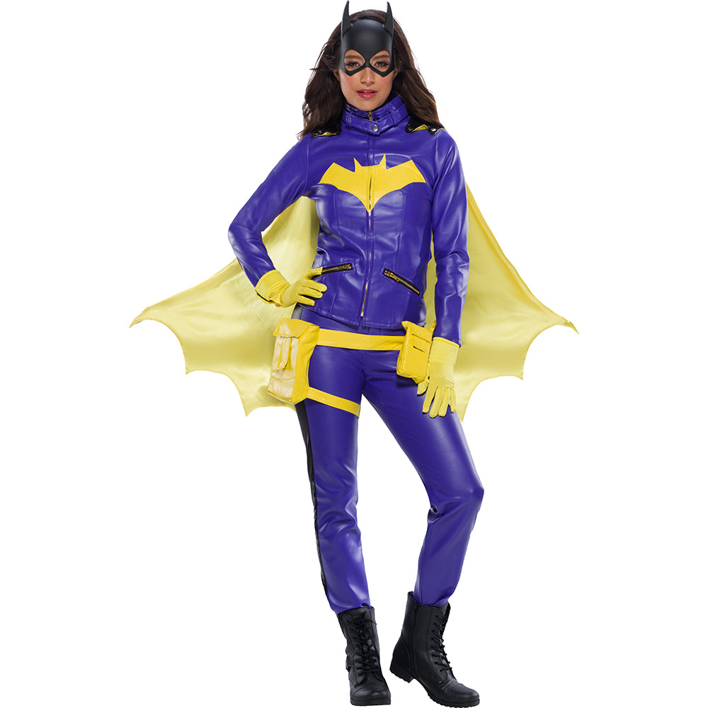 Batgirl Womens Cosplay Active Workout Outfits – Legging and Shirt 2PC Sets  by MAXXIM Small