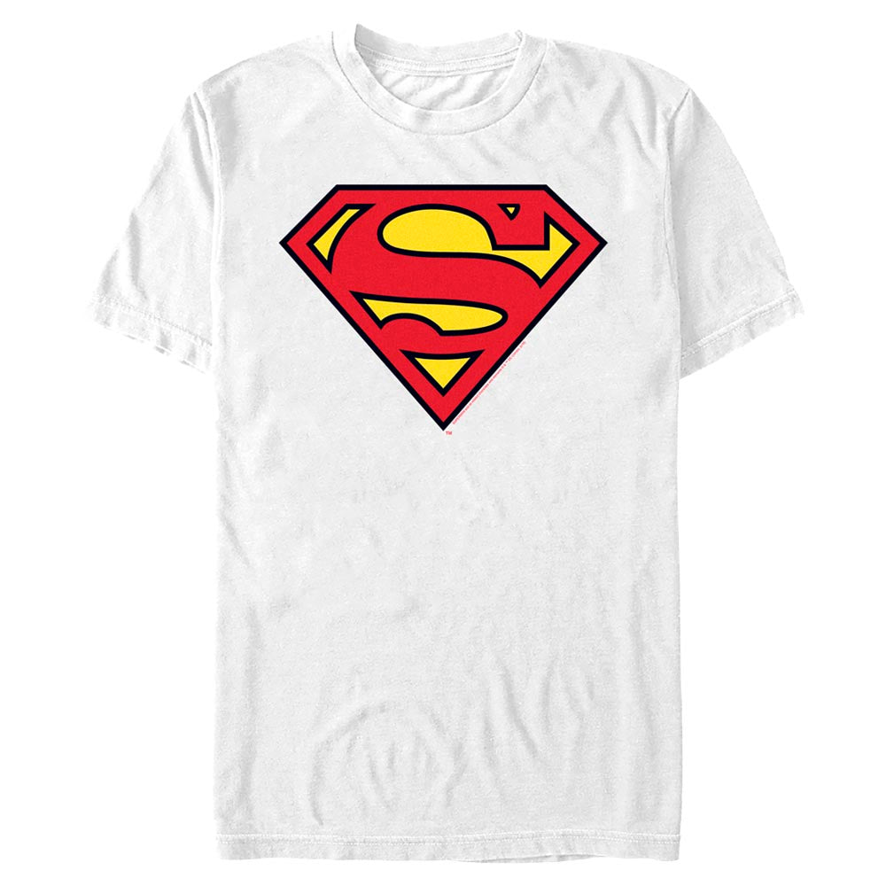 DC Shop: SUPERMAN Classic Logo (White/Black) T-shirt