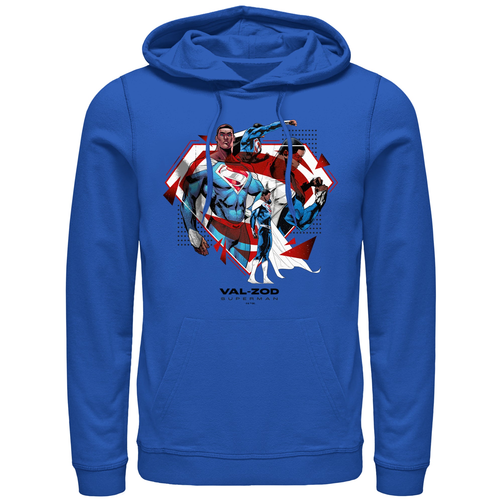 Wonder Woman Superhero Mens Blue Hooded Sweatshirt- Medium