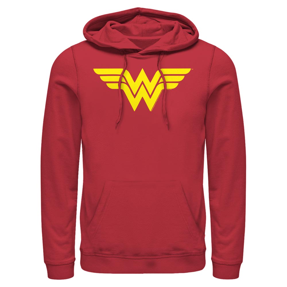  Wonder Woman Vintage Logo Pullover Hoodie Sweatshirt & Stickers  (Small) : Clothing, Shoes & Jewelry