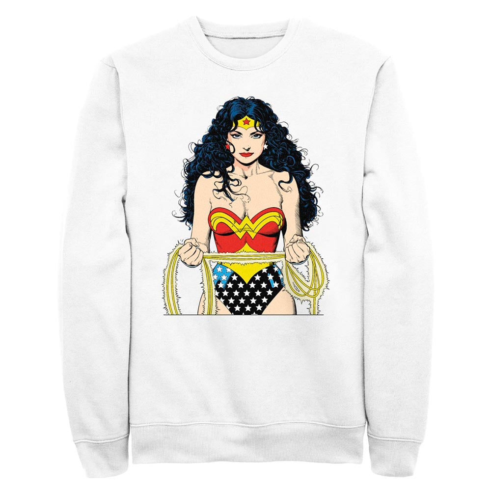 Wonder Woman Print Round-Neck Sweatshirt