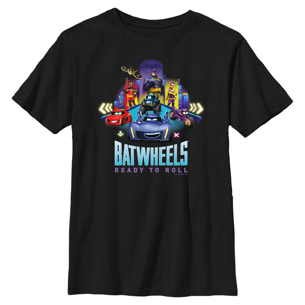  DC Comics Batwheels Boys T Shirt, Short Sleeve Bat Wheels  Robin and Batman Tshirt, Boys T-Shirt, Blue