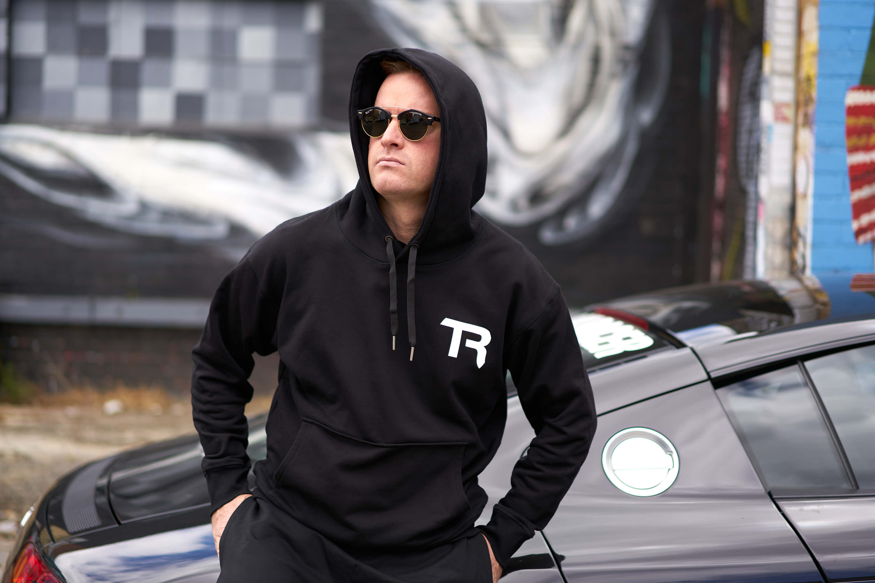 TR Monogrammed Cotton Hoodie