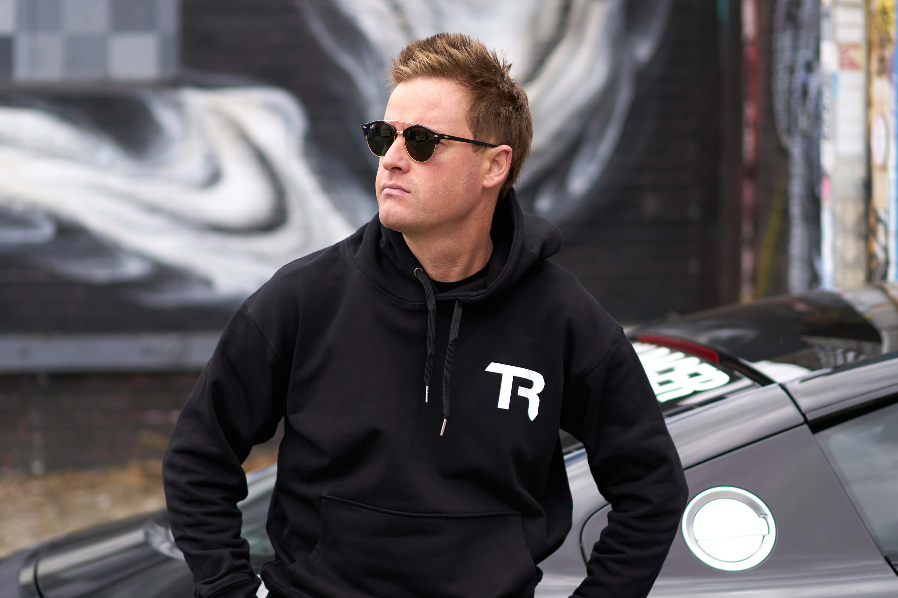 TR Monogrammed Cotton Hoodie