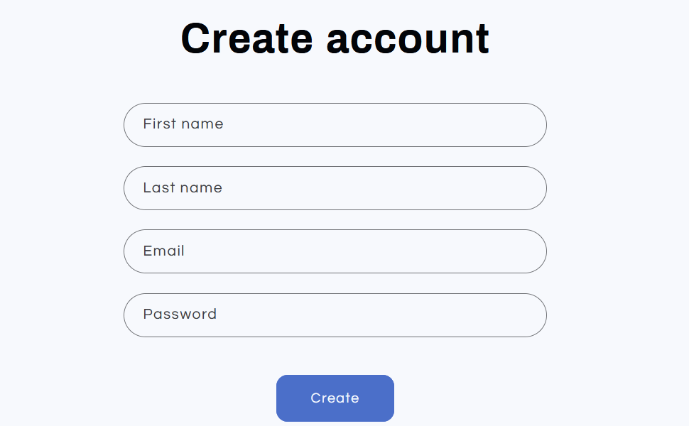 Create account