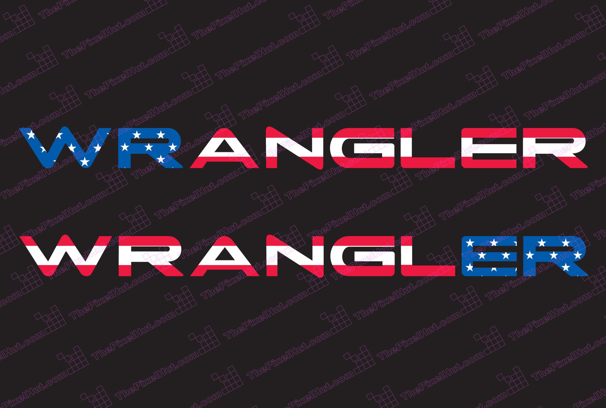 Jeep Wrangler USA Flag Hood Decals for Wrangler TJ | The Pixel Hut