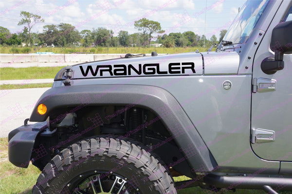 Jeep Wrangler Extra Large Hood Decals YJ | The Pixel Hut