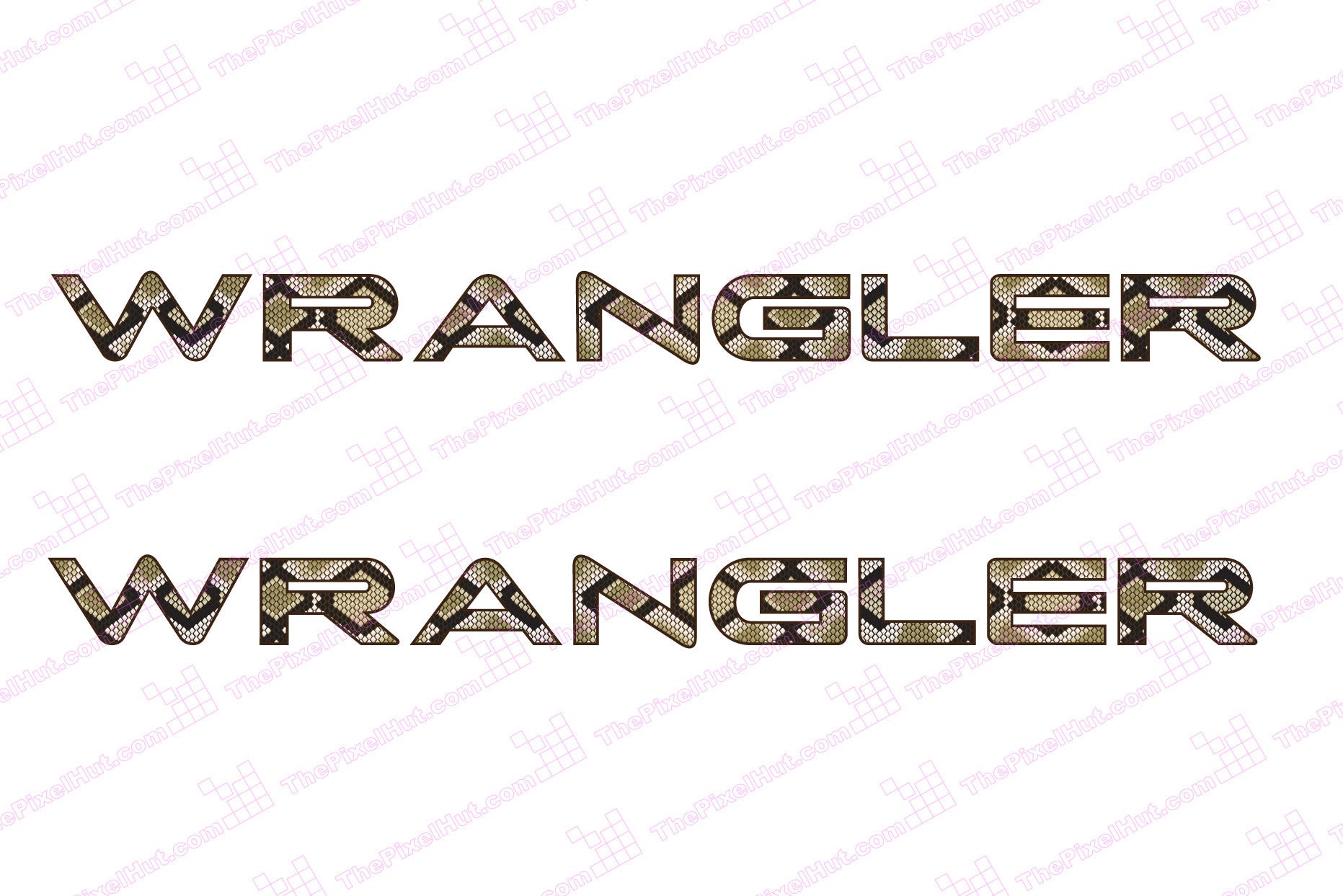 Jeep Wrangler Rattle Snake Skin Hood Decals for Wrangler TJ | The Pixel Hut