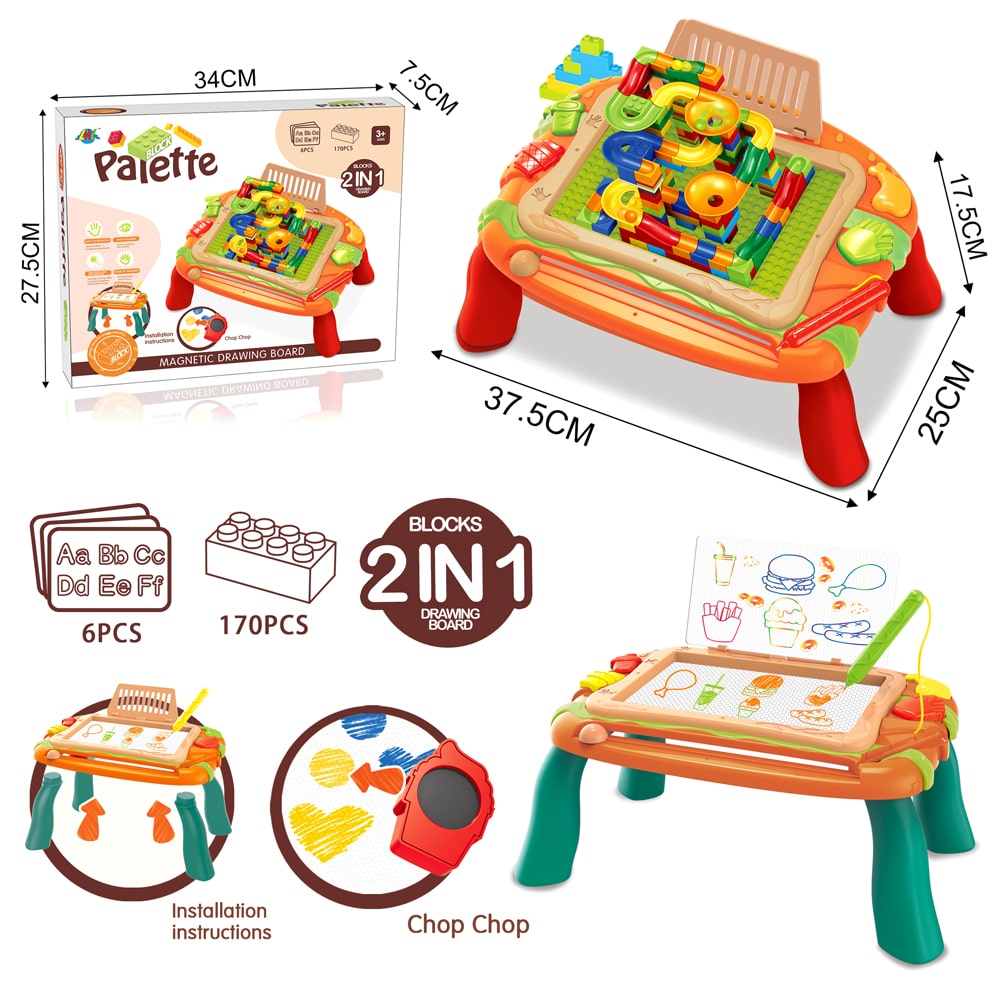 2in1 Palette Block Drawing Board Table KiddlyCuddly