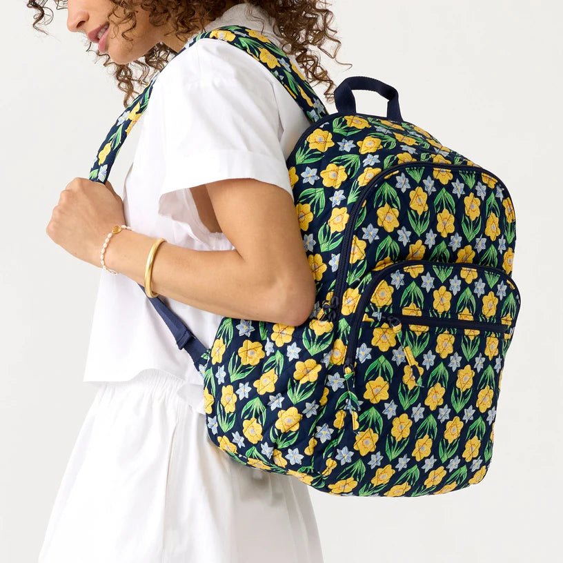 Vera Bradley Premium Cotton Bancroft Backpack - Daffodils