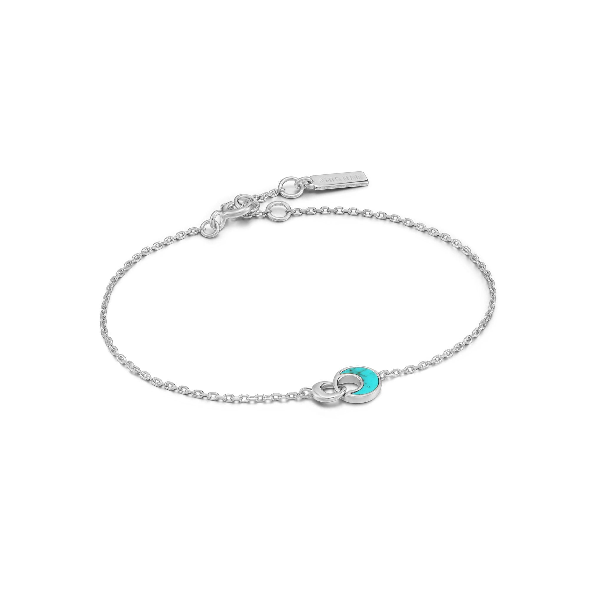 Ania Haie Pop Charms Silver Ocean Wave Charm Bracelet