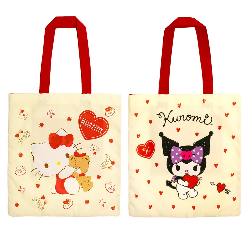 Shop Tote Bag - Hello Kitty - Flowers Pink Ne – Luggage Factory