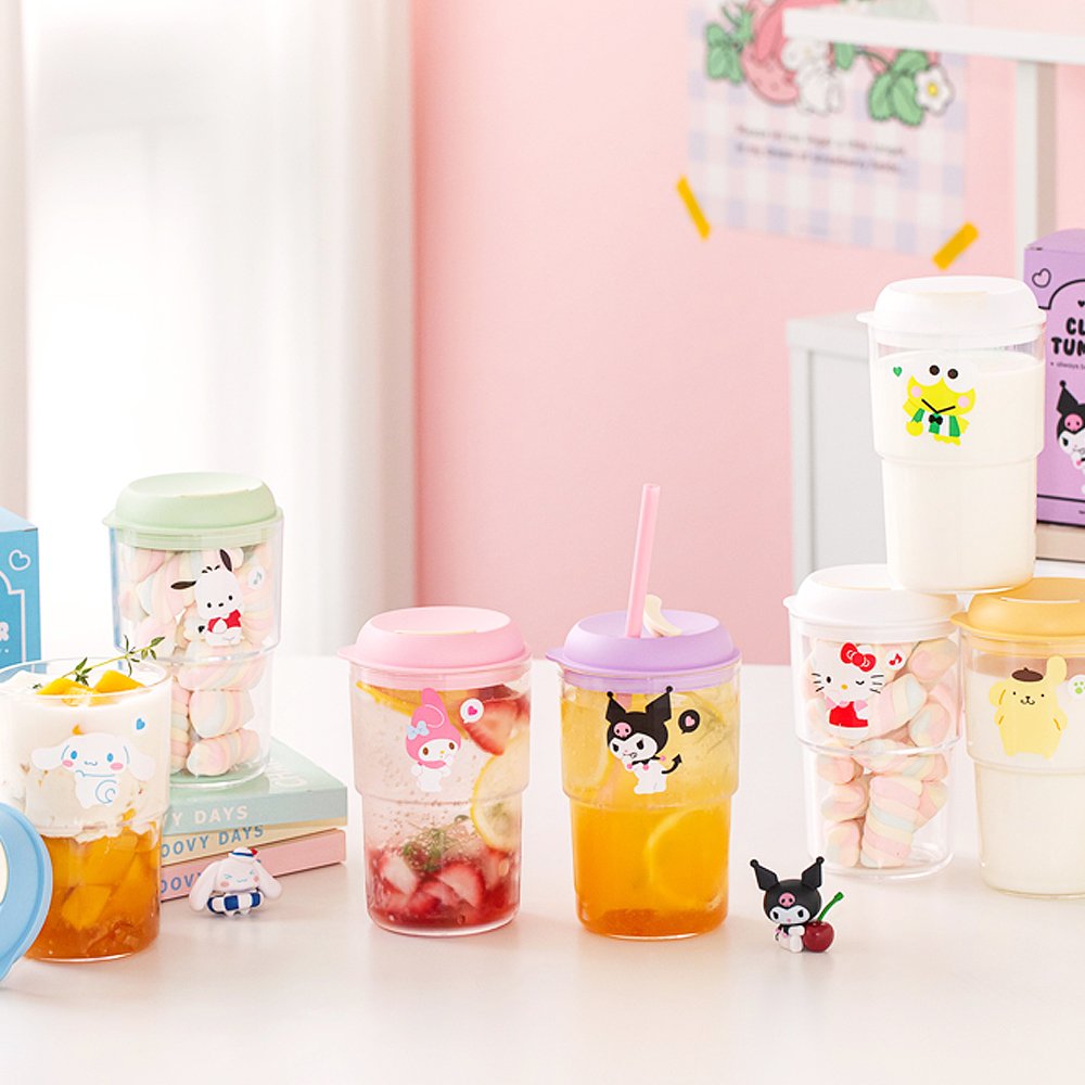 Sanrio x Miniso - Pattern Tumbler With Straw & Character Cap
