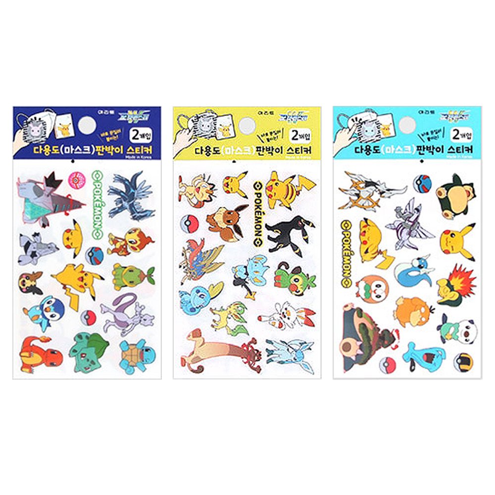 3-in-1] Pokemon Stickers Set – Hello Discount Store