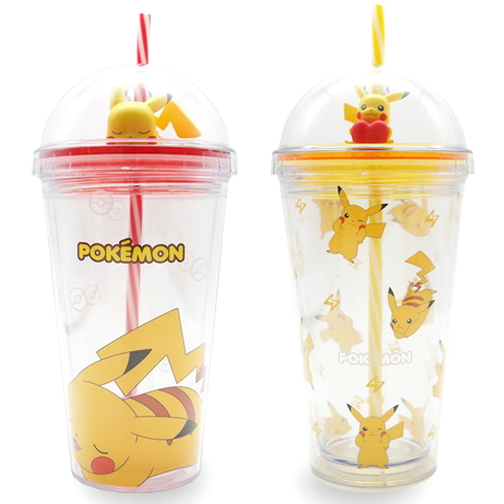 Winnie The Pooh 470ml Clear Tumbler with Straw