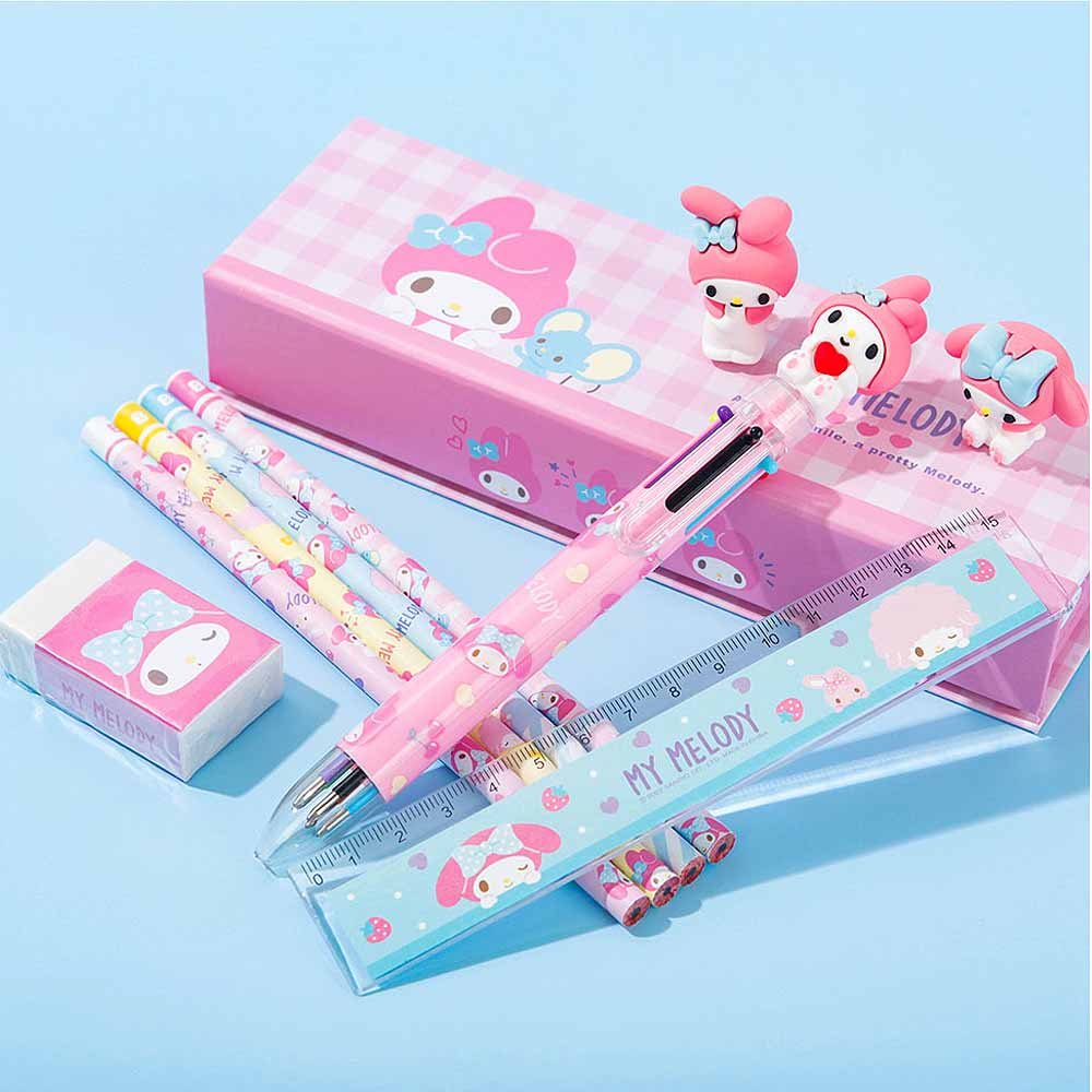 Stationery Set Melody Pompompurin Kuromi Cartoon Cute Creative Learning  Gifts, Y2k New Hot Sale Stationery Ruler, Pencil, Eraser, Valentine's Day  Birthday Gift Reward, Today's Best Daily Deals