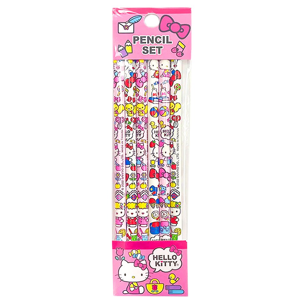 [11-in-1] Hello Kitty Pencil Stationery Set Pink