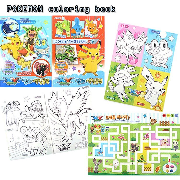 DAISO Pokemon Coloring ＆ sticker SET FROM JAPAN sticker_no.05