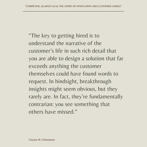 Competing Against Luck Book Summary The Story of Innovation and Customer Choice Quote 4