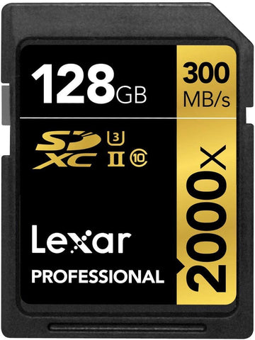 Lexar Professional 2000x 128GB SDXC UHS-II Card (LSD128CBNA2000R)