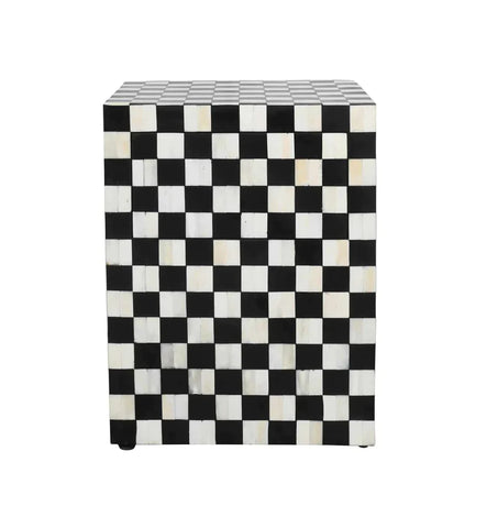 Maze Black and White Bone Inlay Side Drawers from Tabeer Homes providing furniture and decor items and interior design and decor solutions