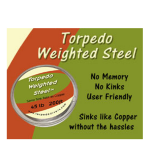 Torpedo Fishing Products Weighted Steel Line 45Lb Assorted Line