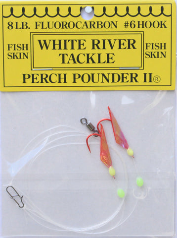 White River Tackle - Perch Pounder II Gold & Chart Size 6 Hook