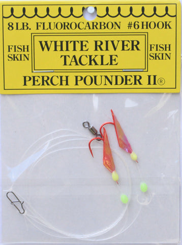 White River Tackle - Perch Pounder II Gold & Chart Size 6 Hook – Tangled  Tackle Co